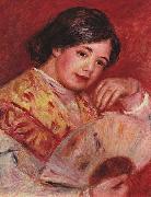 Pierre-Auguste Renoir, Junges Madchen mit Facher